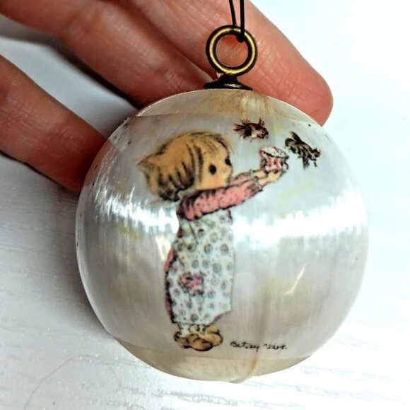 Hallmark Betsey Clark Christmas Ornament 1975 VTG 70s Holiday Satin RARE Birds - Picture 1 of 10